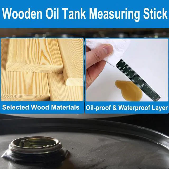 Alt view image 5 of 6 - Oil Tank Measuring Stick 10 Fold To 78 In, Wood Folding Fuel Tank Measuring Gauge Stick, Ruler for Deep Tank