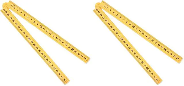 Main image of Folding Meter Stick | Measure in Inches, Centimeters, Millimeters and Meters | Learn Metric and Imperial Measurement Systems (Pack of 2)