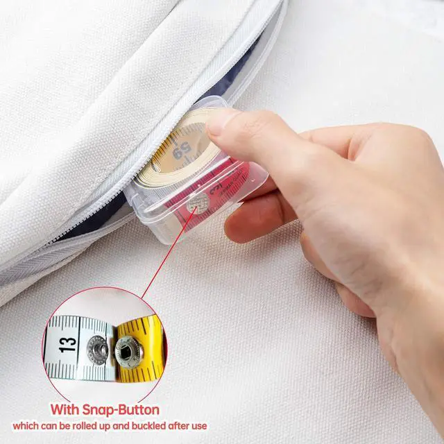 Alt view image 3 of 7 - Tape Measure Measuring Tape for Body Fabric Sewing Tailor Cloth Knitting Home Craft Measurements,60-inch/150-cm Soft Multicolor Tape Measure Body Measuring Tape Set with Snap Button Closure,Dual Sided