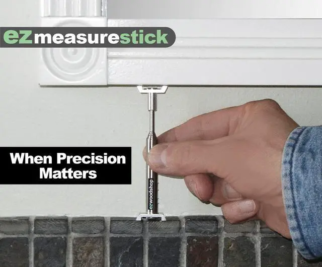 Alt view image 4 of 7 - Measuring Stick Tool | Pinch Stick for Woodworking | No Numbers, No Mistakes | Carpentry, Woodworking, Hobbies, and Remodeling Projects.