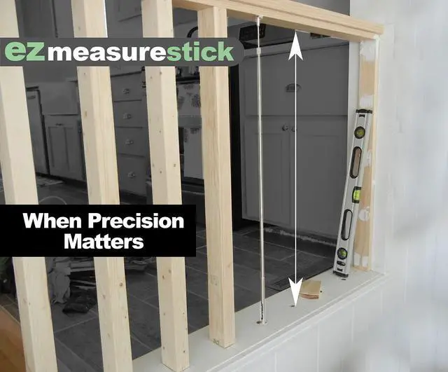 Alt view image 5 of 7 - Measuring Stick Tool | Pinch Stick for Woodworking | No Numbers, No Mistakes | Carpentry, Woodworking, Hobbies, and Remodeling Projects.