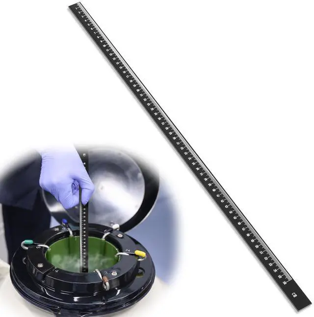 Main image of Liquid Nitrogen Measuring Stick Ruler Reads 1-56cm Precise Cryogenic Depth Gauge for Dewars, Containers, and Storage Tanks
