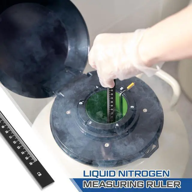 Alt view image 2 of 5 - Liquid Nitrogen Measuring Stick Ruler Reads 1-56cm Precise Cryogenic Depth Gauge for Dewars, Containers, and Storage Tanks