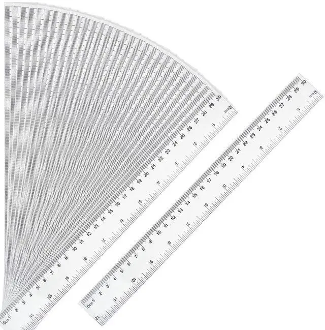 Main image of 30 Packs Plastic Clear Rulers Bulk for Classroom, 12 Inch Ruler