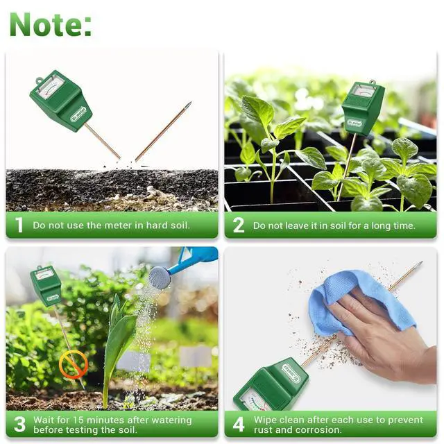 Alt view image 6 of 7 - Long Probe Soil Moisture Meter Green + Blue