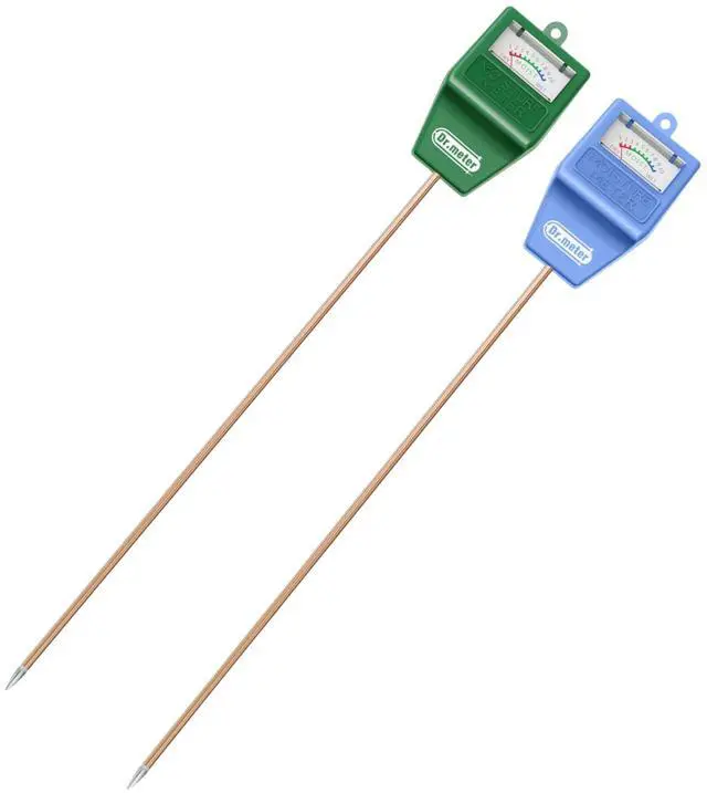 Main image of Long Probe Soil Moisture Meter Green + Blue