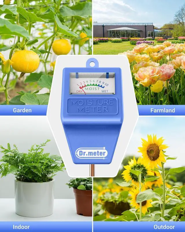 Alt view image 7 of 7 - Long Probe Soil Moisture Meter Green + Blue