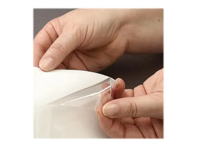 Alt view image 4 of 4 - Self-Adhesive Poly USB Flash Drive Pocket, 2"W x 3,5"H, Clear 6 per Pack (68150)