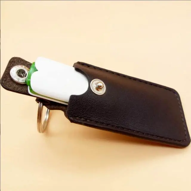Alt view image 4 of 6 - XXHong 2PCS Leather USB Storage Case - USB Flash Drive Leather Cover (Black)