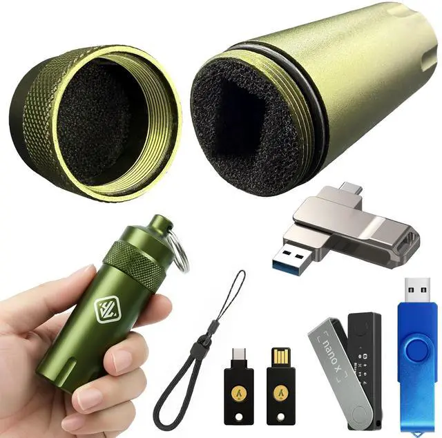 Main image of Case for YubiKey 5/5C NFC, Ledger Nano X/S Plus & USB Flash Drive