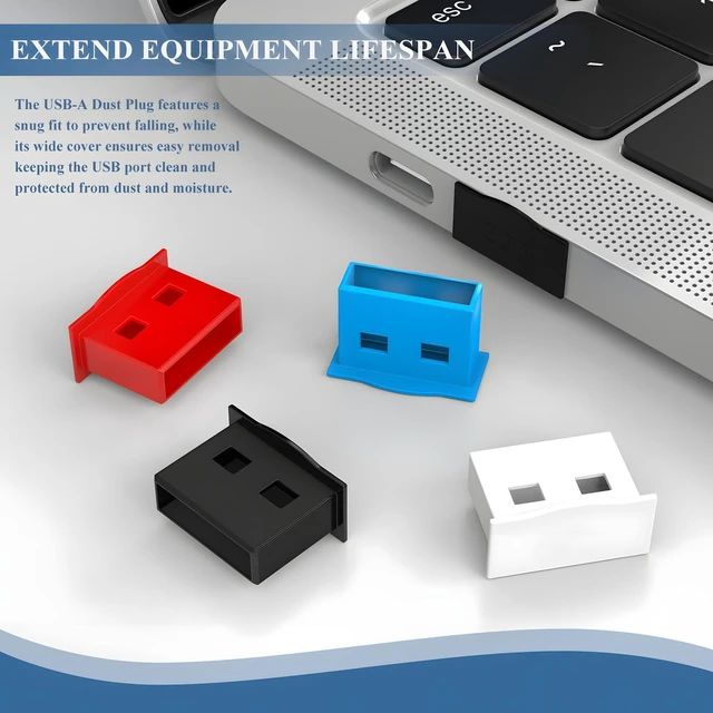 Alt view image 2 of 6 - 10-Pack Black USB Type-A Dust Plugs-USB Port Protector Covers for USB A Female Ports,Dustproof Cap Protectors for USB Ports,Computer,Laptop,TV,Router,All USB A Devices