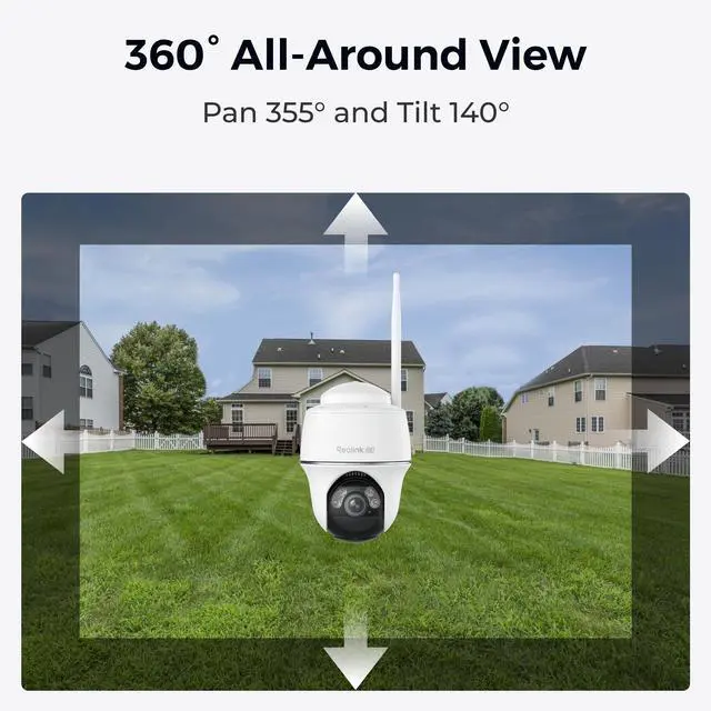 Alt view image 11 of 14 - Reolink 2pcs Gray Go PT Ultra With Black Solar Panel 2 4K 8MP Wireless 4G LTE PT Battery Camera with Color Night Vision, No WiFi Solar Powered, 360° Pan & Tilt, SIM