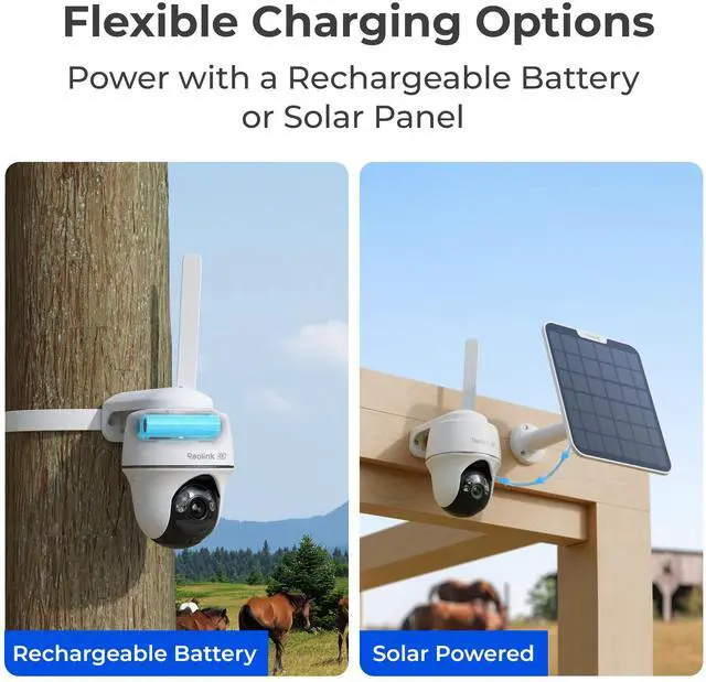Alt view image 13 of 14 - Reolink 2pcs Gray Go PT Ultra With Black Solar Panel 2 4K 8MP Wireless 4G LTE PT Battery Camera with Color Night Vision, No WiFi Solar Powered, 360° Pan & Tilt, SIM