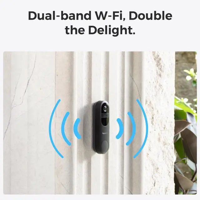 Alt view image 12 of 14 - Reolink Video Doorbell Battery with Chime - 2K Dual-Band Wi-Fi Battery Doorbell with 1:1 Head-to-Toe View, Person/Vehicle/Package Detection, IP65 Weatherproof