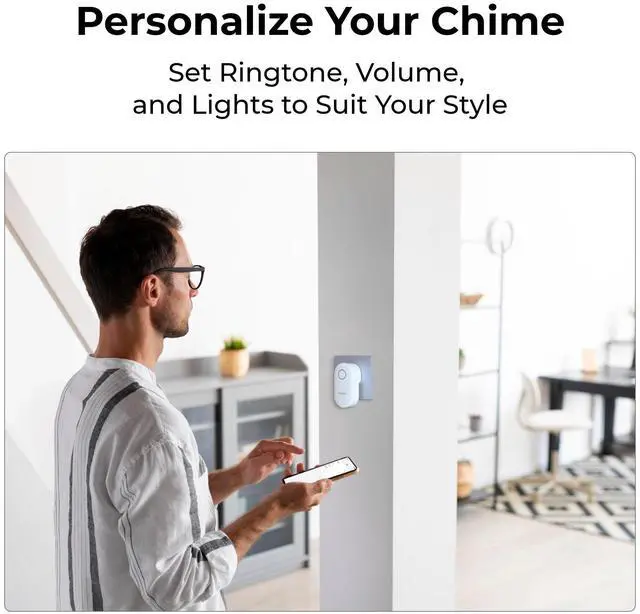 Alt view image 14 of 14 - Reolink Video Doorbell Battery with Chime - 2K Dual-Band Wi-Fi Battery Doorbell with 1:1 Head-to-Toe View, Person/Vehicle/Package Detection, IP65 Weatherproof