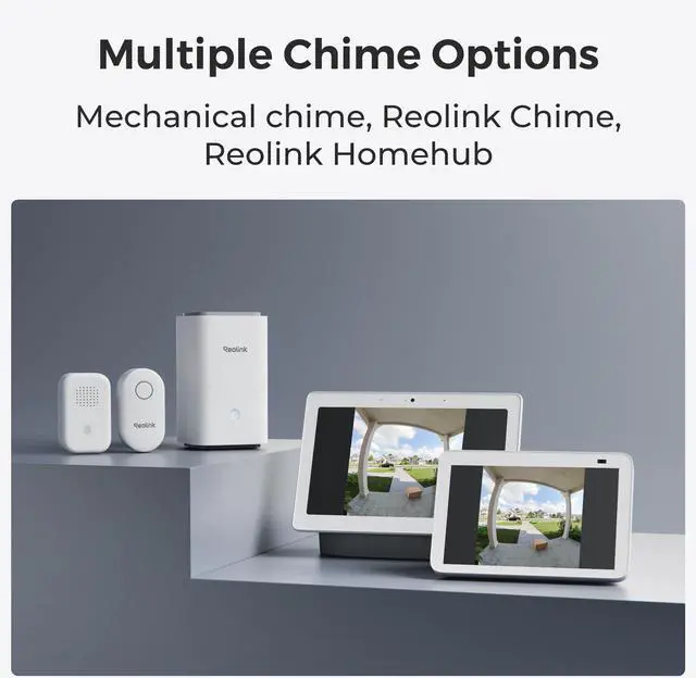 Alt view image 14 of 14 - Reolink Video Doorbell Battery with Chime - 2K Dual-Band Wi-Fi Battery Doorbell with 1:1 Head-to-Toe View, Person/Vehicle/Package Detection, IP65 Weatherproof White