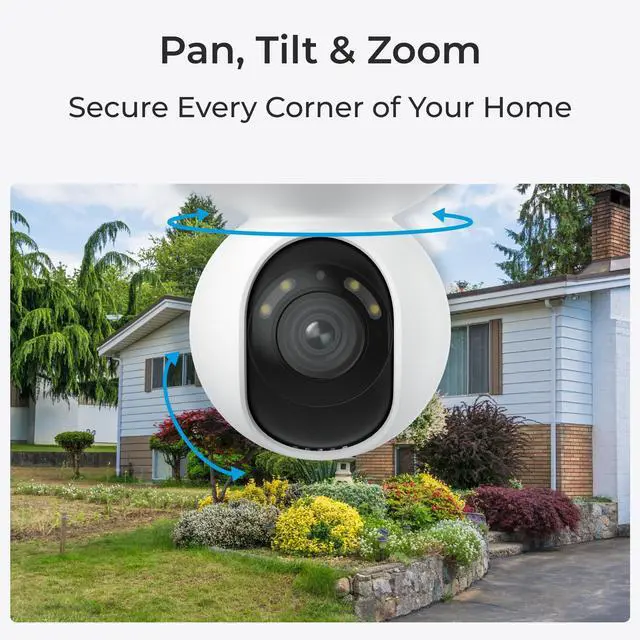 Alt view image 10 of 14 - Reolink E1 Outdoor Pro 4K PTZ UHD Plug-in WiFi 6 Security Camera, 3X Optical Zoom, Auto Tracking, Light&Siren 2-Way Alarms, Color Night Vision, Motion Spotlight, Smart Detection, Local Storage