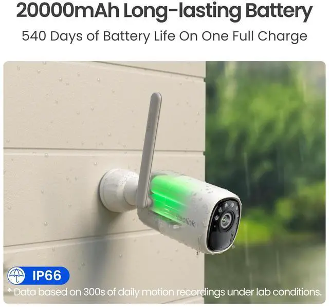 Alt view image 11 of 14 - Reolink 2K 2-Pack Reolink Altas with Solar Panel 2 6W Wireless Battery Outdoor Security Camera, ColorX Night Vision, Wi-Fi 6, 10s Pre-recording, Bullet Camera with 540 days of Battery Life
