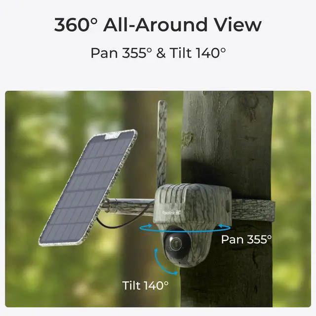 Alt view image 10 of 14 - Reolink Battery PT Wildlife 4G LTE Camera, Animal Detection & Recognition, 4K 360° View Go Ranger PT+Reolink Solar Panel 2