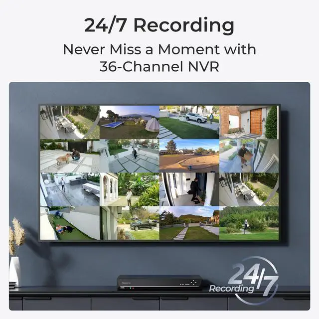 Alt view image 9 of 14 - REOLINK RLN36 36CH Network Video Recorder for Home Security Camera System, Only Work with 16MP/12MP/4K/8MP/5MP/4MP REOLINK PoE Security Camera, Integrated O/I Alarm System, No HDD Included, Up To 48TB