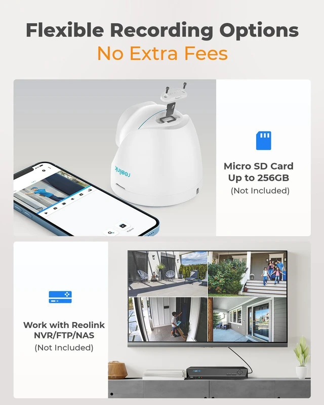 Alt view image 11 of 14 - Reolink RLC-820A 4K 8MP Outdoor Security Camera, Smart Human/Vehicle Detection PoE IP Camera Work with Google Assistant Audio Dome, 256GB Micro SD (not Included) Storage for 24/7 Recording