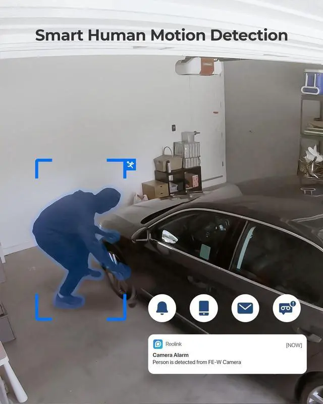 Alt view image 10 of 13 - REOLINK FE-W (White) WiFi Indoor Security Fisheye Camera, 2K+ 6MP 360° Panorama, 2.4/5GHz WiFi, Two-Way Audio, Person Motion Detection, Ceiling/Wall/Desk Mount, Supports up to 512GB microSD