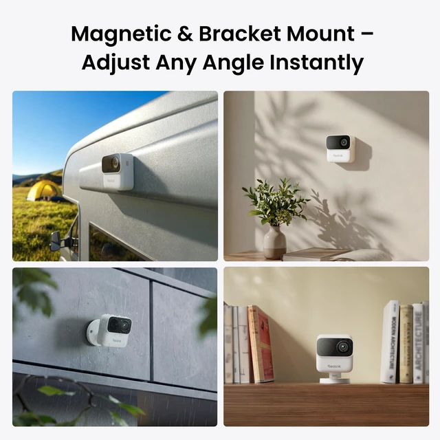 Alt view image 7 of 7 - Reolink Argus MagiCam 2MP Wireless Security Camera Magnetic Mount, 9-Month Battery, Dual-Band Wi-Fi, IP67
