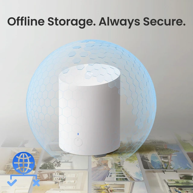 Alt view image 3 of 7 - Reolink Home Hub Mini + 2× Argus MagiCam 2MP Wireless Security Cameras Battery Powered, Dual-Band Wi-Fi, Magnetic Mount, IP67