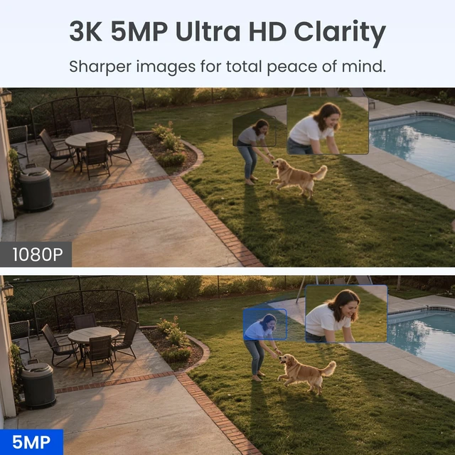 Alt view image 2 of 7 - Reolink Argus 3 Pro 5MP Wireless Outdoor Security Camera with Solar Panel, Color Night Vision, Dual-Band Wi-Fi, Smart Detection & 2-Way Audio