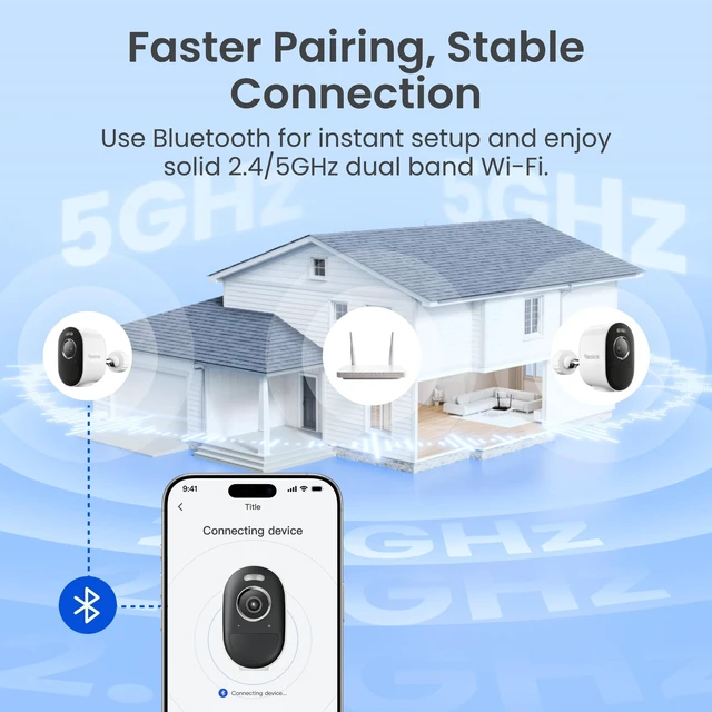 Alt view image 7 of 7 - Reolink Argus 3 Pro 5MP Wireless Outdoor Security Camera with Solar Panel, Color Night Vision, Dual-Band Wi-Fi, Smart Detection & 2-Way Audio