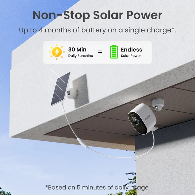 Alt view image 6 of 7 - Reolink Argus 3 Pro 5MP Wireless Outdoor Security Camera with Solar Panel, Color Night Vision, Dual-Band Wi-Fi, Smart Detection & 2-Way Audio