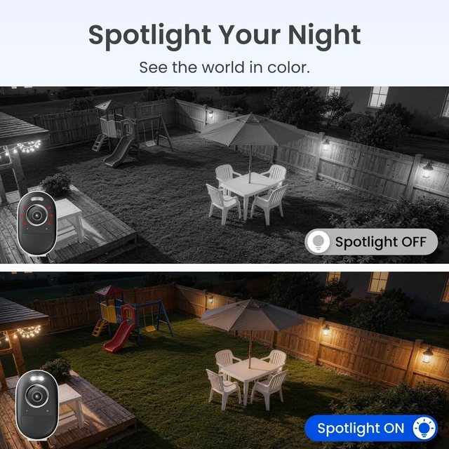 Alt view image 3 of 7 - Reolink Argus 3 Pro 5MP Wireless Outdoor Security Camera with Solar Panel, Color Night Vision, Dual-Band Wi-Fi, Smart Detection & 2-Way Audio
