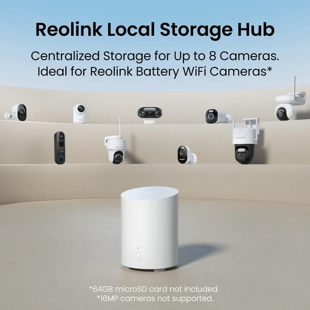Alt view image 5 of 7 - Reolink Home Hub Mini + 2× Argus 3 Pro 5MP Wireless Solar Security Cameras with Solar Panel Lite, Smart Detection, Dual-Band Wi-Fi & Local Storage