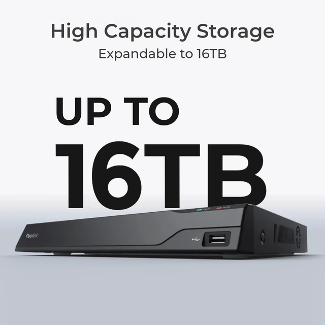 Alt view image 3 of 7 - Reolink RLN16-410 16-Channel PoE/Wi-Fi NVR with 4TB HDD, 24/7 Local Recording, Up to 16MP