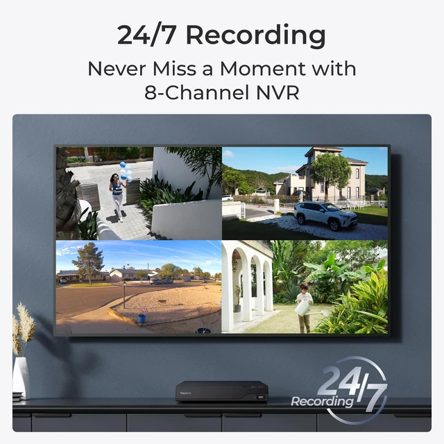 Alt view image 2 of 7 - Reolink RLN8-410 8-Channel PoE NVR, 4K Recording, 24/7 Surveillance, Supports up to 8 Cameras, HDD Not Included