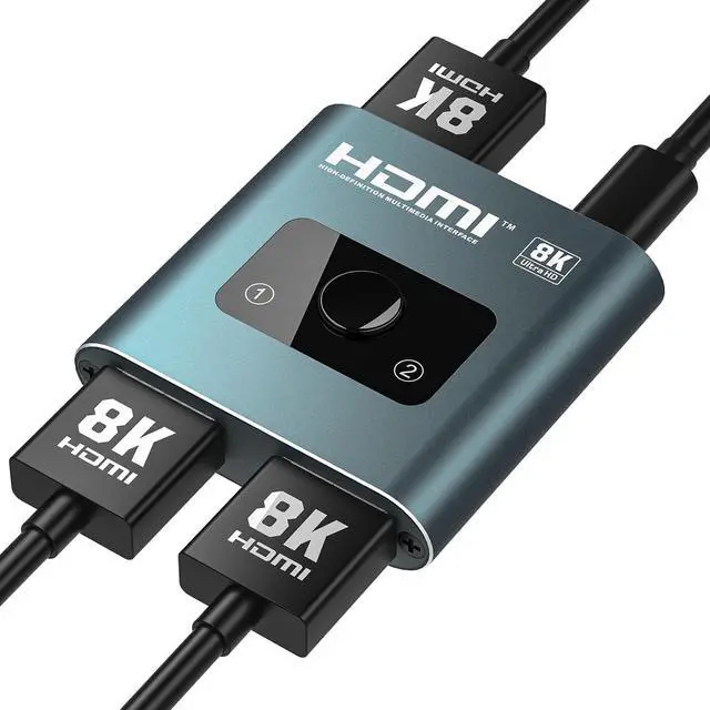 Main image of 4K 120Hz HDMI Switch, 8K 60Hz HDMI 2.1 Bi-Directional 2-in-1/1-in-2 Switcher Splitter, Aluminum HDMI Selector 48Gbps High Resolution Switch Capable for Gaming, PS5, Xbox, HDR10, Dolby Vision