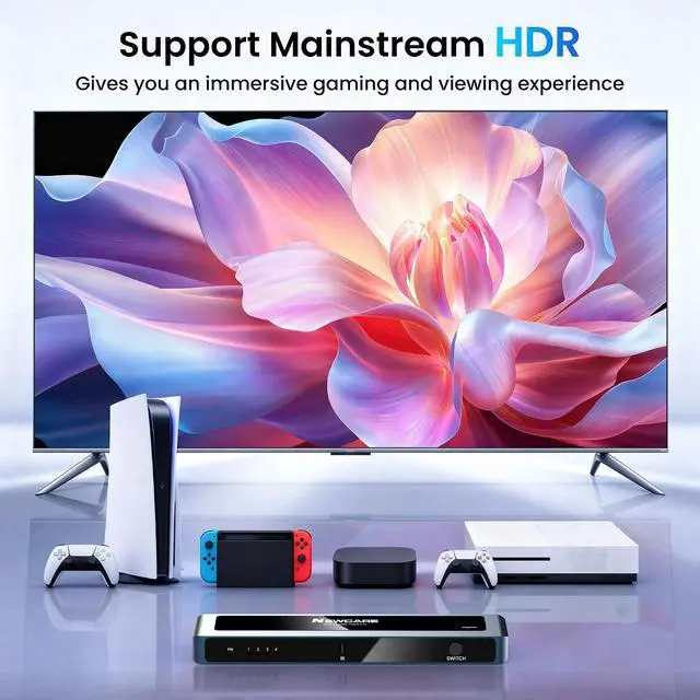 Alt view image 6 of 7 - HDMI Switch 4 in 1 Out 4K@60Hz, Aluminum 4-Port HDMI Switcher Splitter with Remote, Supports HDR10 Dolby Vision HDCP 2.2 18Gbps 3D for TV PS5 Xbox Laptop Projector Fire Stick