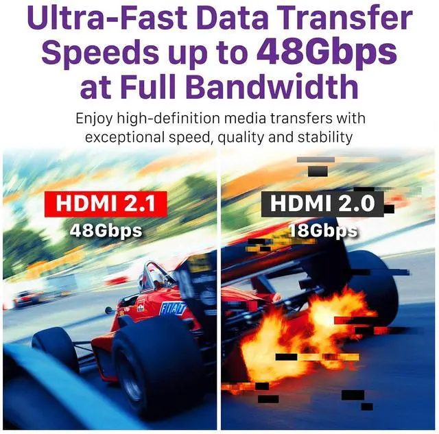 Alt view image 3 of 6 - 5-Port HDMI 8K Switch with Remote, Support 8K@60Hz 4K@120Hz HDR10+ HDCP 2.3 High Speed 48Gbps 5 in 1 Out Auto-Switching 5x1 HDMI 2.1 Switcher Splitter Hub Compatible with PS5, Xbox X, Apple TV