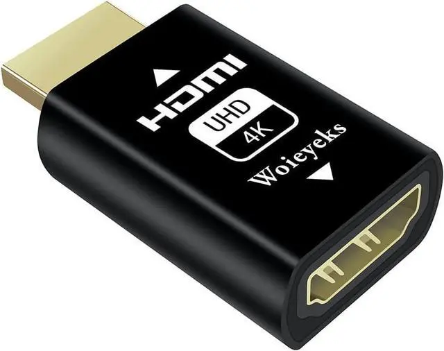 Main image of 4K HDMI EDID Emulator Passthrough Adapter,Female Port Connected to an External Display,for Extender/KVM Switch/AV Receiver/Video Splitters Support 3840x2160@60HZ,1080@60/120HZ(1 Pack)
