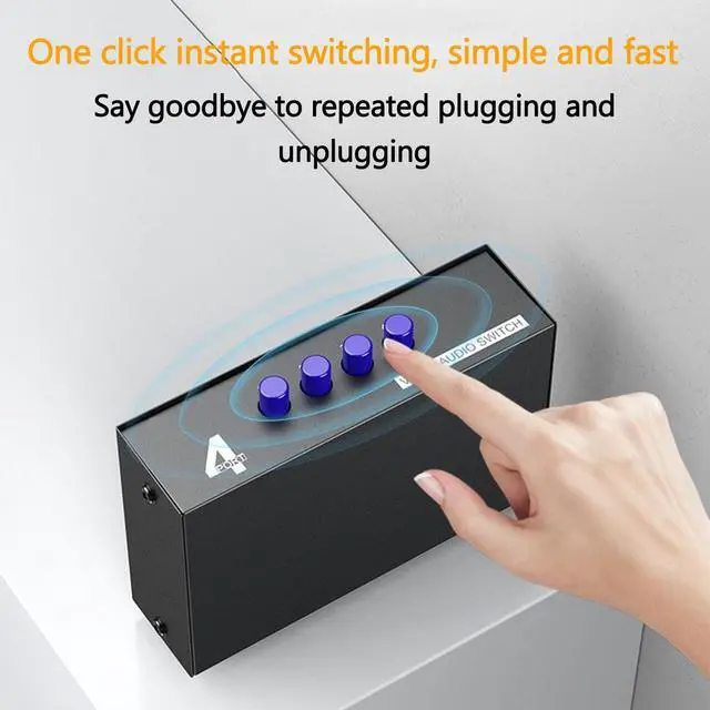 Alt view image 6 of 7 - 4-Port AV Switch RCA Audio Video Switcher Selector 4 in 1 Out for DVD TV Box STB Game Consoles