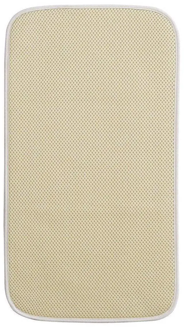 Main image of Fabric Mini Kitchen Countertop Dish Drying Mat, Wheat/Ivory