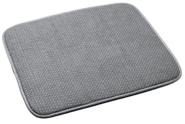 Main image of 18 by 16-Inch Microfiber Dish Drying Mat, Grey (359G), Pack of 1