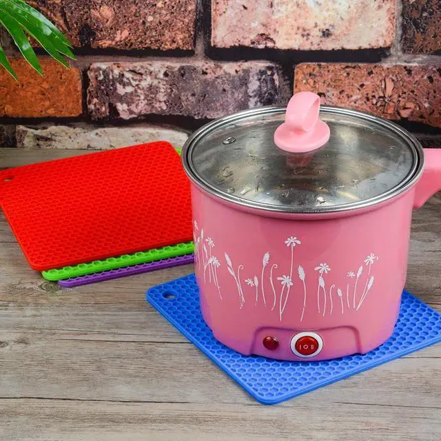Alt view image 7 of 7 - Silicone Trivet Mats - Hot Pads Spoon Rest, Multipurpose Trivets for Hot Dishes Heat Resistant Food Grade Silicone Set of 4