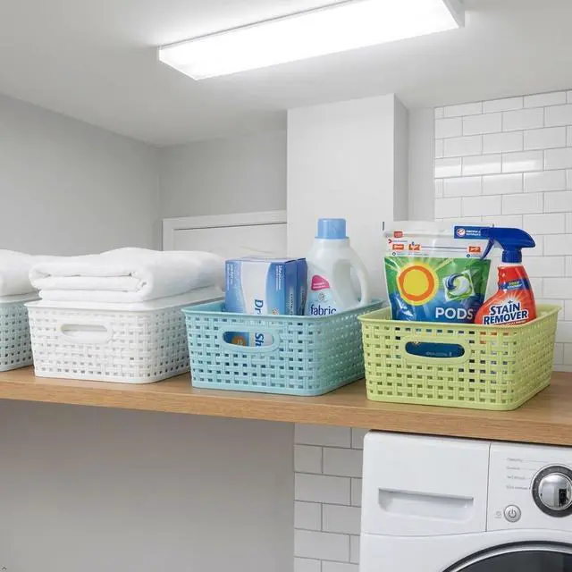 Alt view image 7 of 7 - Plastic Storage Baskets/Bins Organizer for Bathroom, 6-Pack