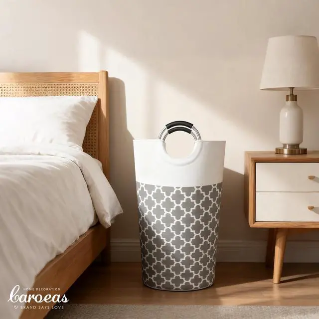 Alt view image 7 of 7 - 90L Light Laundry Basket (13 Colors), Waterproof Laundry Hamper, Laundry Bag with Padded Handles, Clothes Hamper, Collapsible Laundry Basket Easy Storage