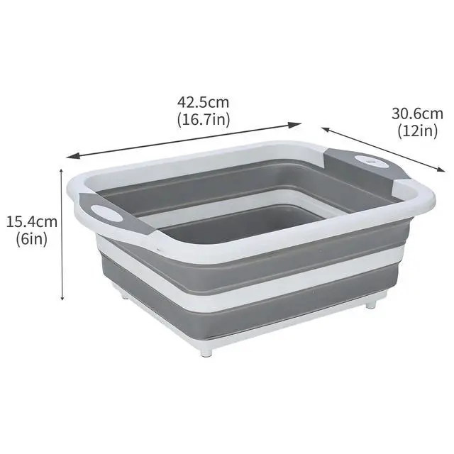 Alt view image 3 of 7 - 20L (5.3 gallon) Collapsible Laundry Baskets, Plastic Laundry Hamper with Handles, Foldable Laundry Bin, Small Pop Up Storage Container for Laundry Room Organization, Ideal for Traveling Use