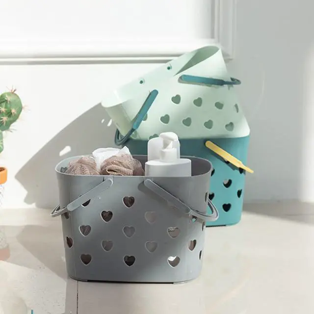 Alt view image 4 of 7 - 4 Pack Portable Shower Caddy Basket, Plastic Storage Basket with Handle, Caddy Organizer Bin for Bathroom, College Dorm, Pantry, Kitchen