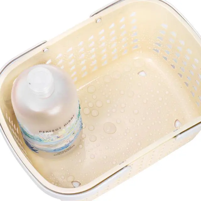 Alt view image 3 of 6 - 4 Pack Shower Caddy Basket, Portable Storage Basket with Dual Handle, Stackable Plastic Caddy Organizer Bin for Campers, Bathroom, Dorm