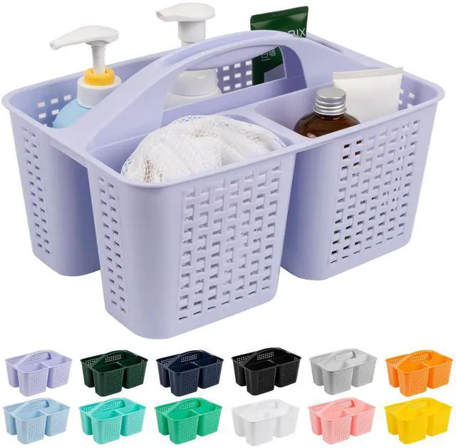 Main image of Portable Shower Caddy, Caddy Organizer with Handle, Plastic Shower Basket Hold Soap, Shampoo, Hair Supplies and Beauty Products, Cleaning Supplies Organizer for Home, Dorm, Shelf and Cabinet