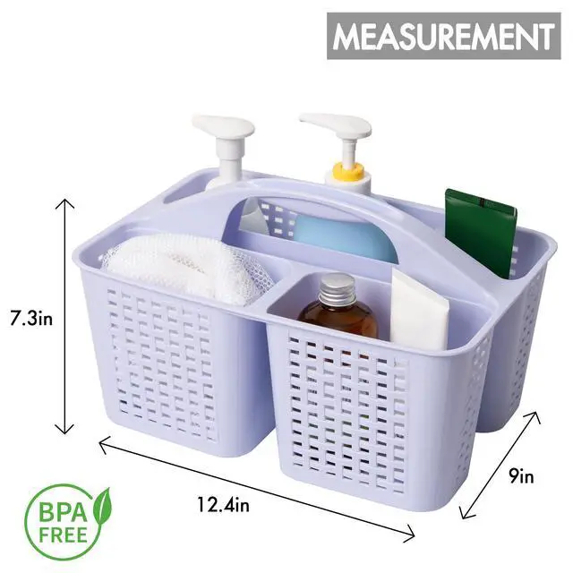 Alt view image 2 of 7 - Portable Shower Caddy, Caddy Organizer with Handle, Plastic Shower Basket Hold Soap, Shampoo, Hair Supplies and Beauty Products, Cleaning Supplies Organizer for Home, Dorm, Shelf and Cabinet
